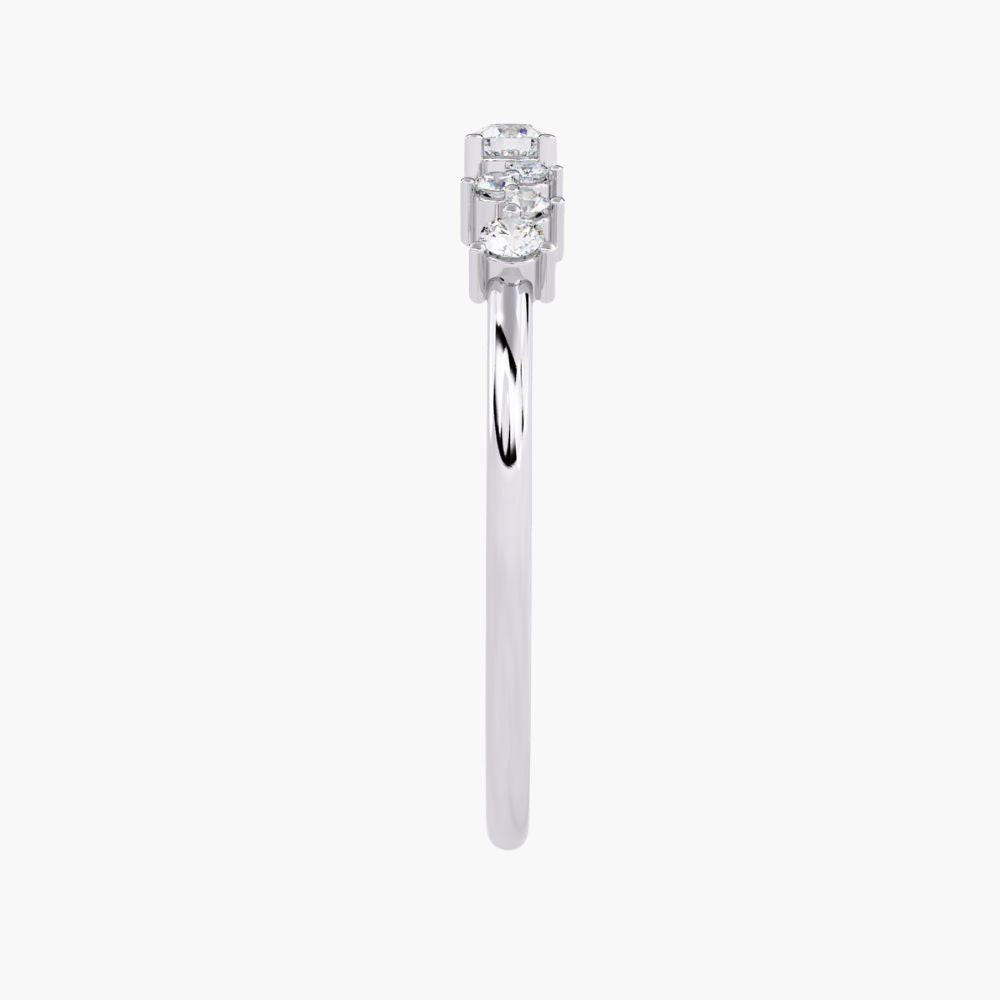 Multi Round Diamond Wedding Band | Natural Diamonds | 14K Gold