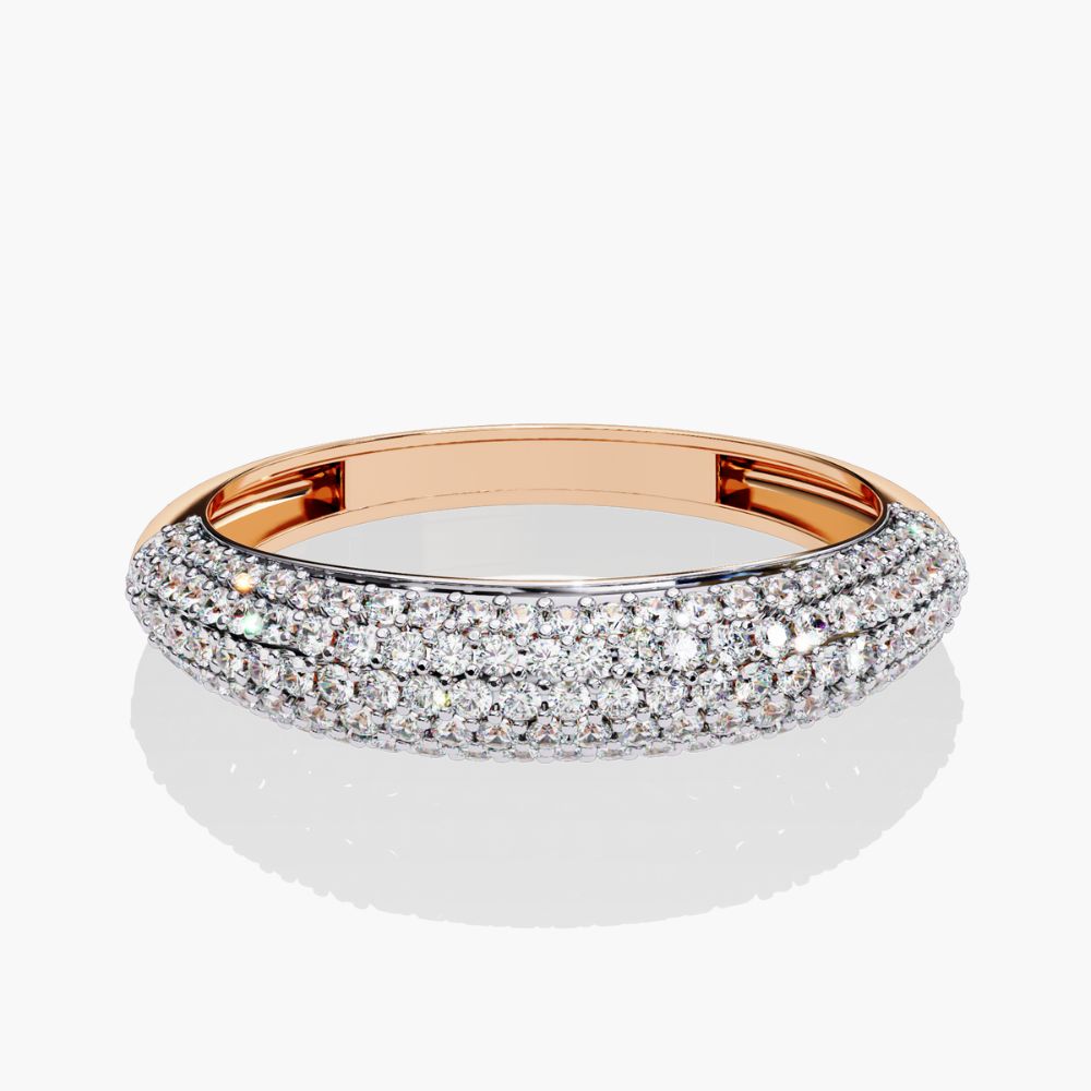 Diamond Dome Band Ring | Lab Grown Diamonds | 14K Gold