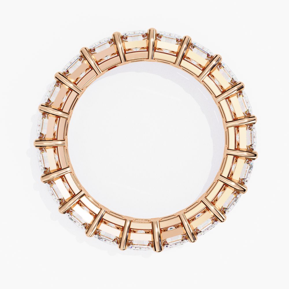 Emerald-Cut Eternity Band Ring | Lab Grown Diamond | 14K Gold