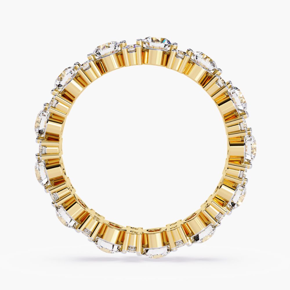 Multi Stone Ring | Diamond Wedding Band | Natural Diamond | 14K Gold