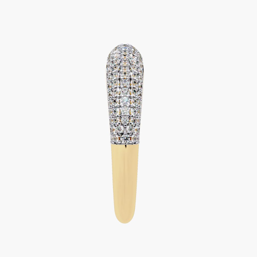 Diamond Dome Band Ring | Lab Grown Diamonds | 14K Gold