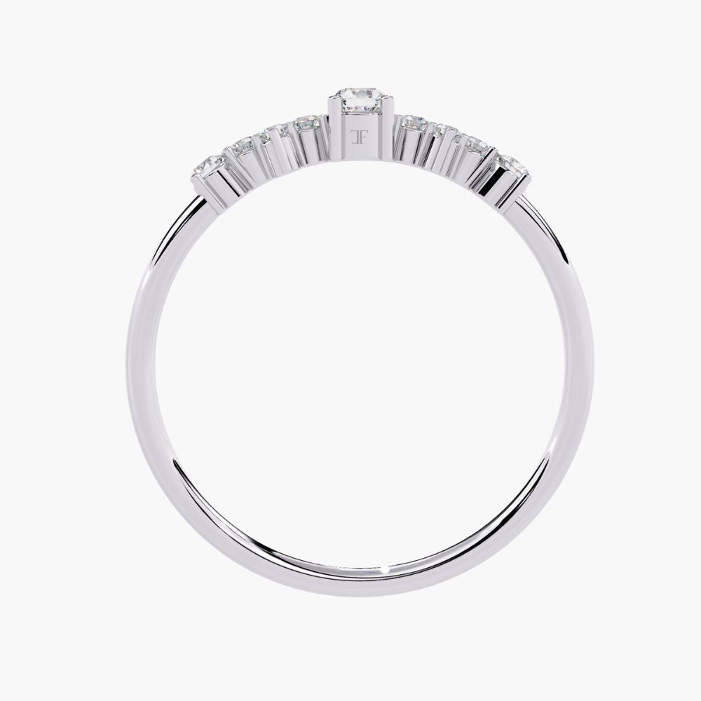 Multi Round Diamond Wedding Band | Natural Diamonds | 14K Gold