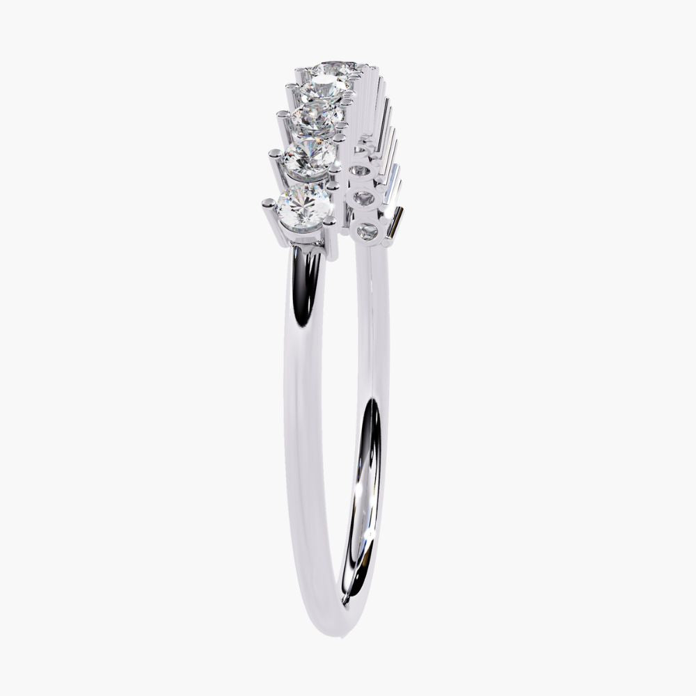 Half Wedding Band | Lab Grown Diamond | 14K Gold
