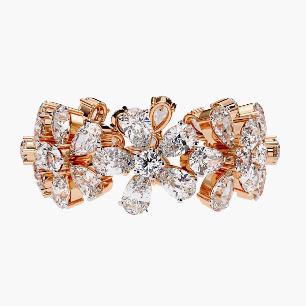 Daisy Floral Eternity Ring | Lab Grown Diamond | 14K Gold