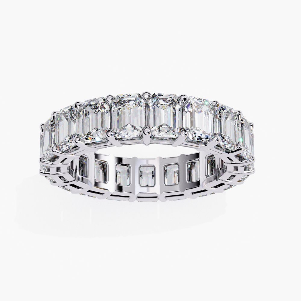 Emerald-Cut Eternity Band Ring | Lab Grown Diamond | 14K Gold