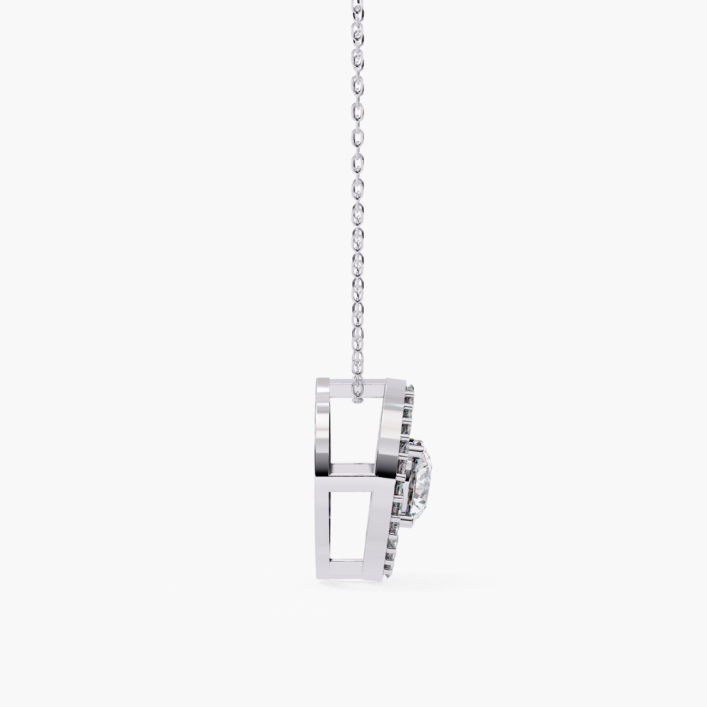 Delicate Oval Solitaire Lab Grown Diamond Necklace | 14K Gold