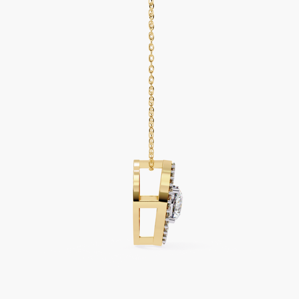 Delicate Oval Solitaire Lab Grown Diamond Necklace | 14K Gold