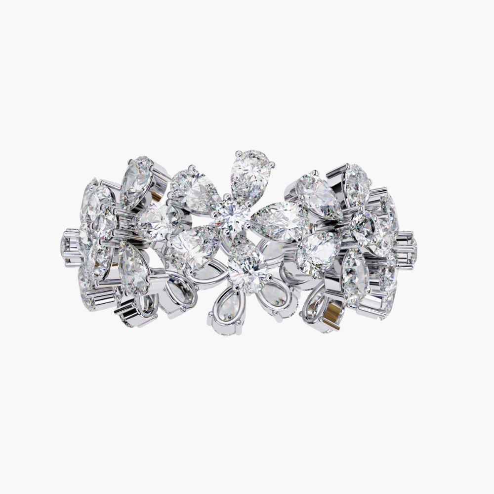 Daisy Floral Eternity Ring | Lab Grown Diamond | 14K Gold