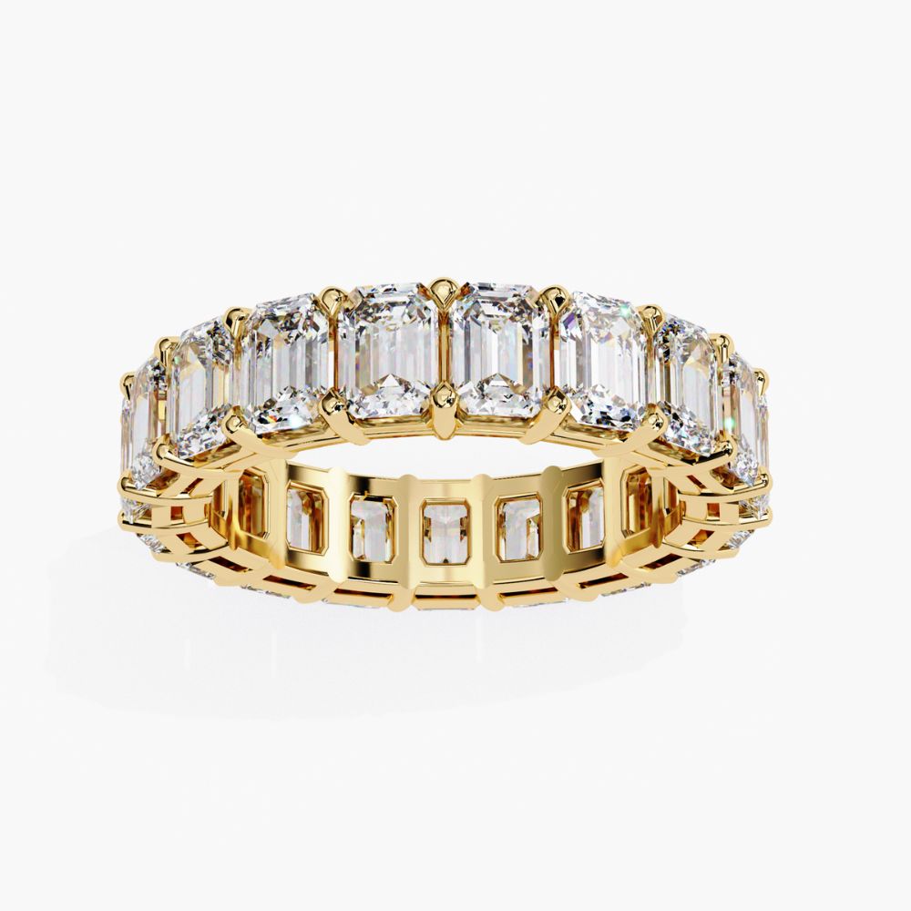 Emerald-Cut Eternity Band Ring | Lab Grown Diamond | 14K Gold