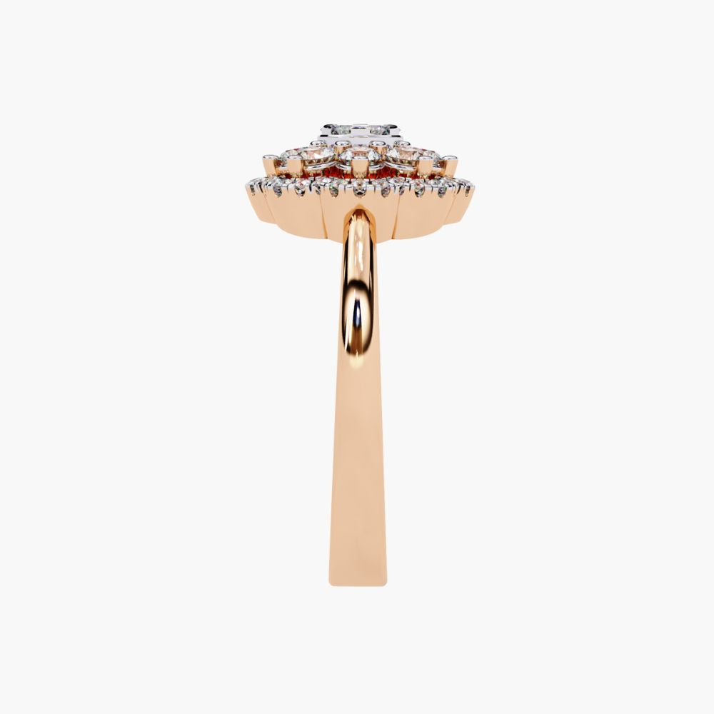 Floral Cluster Ring | Lab Grown Diamond | 14K Gold