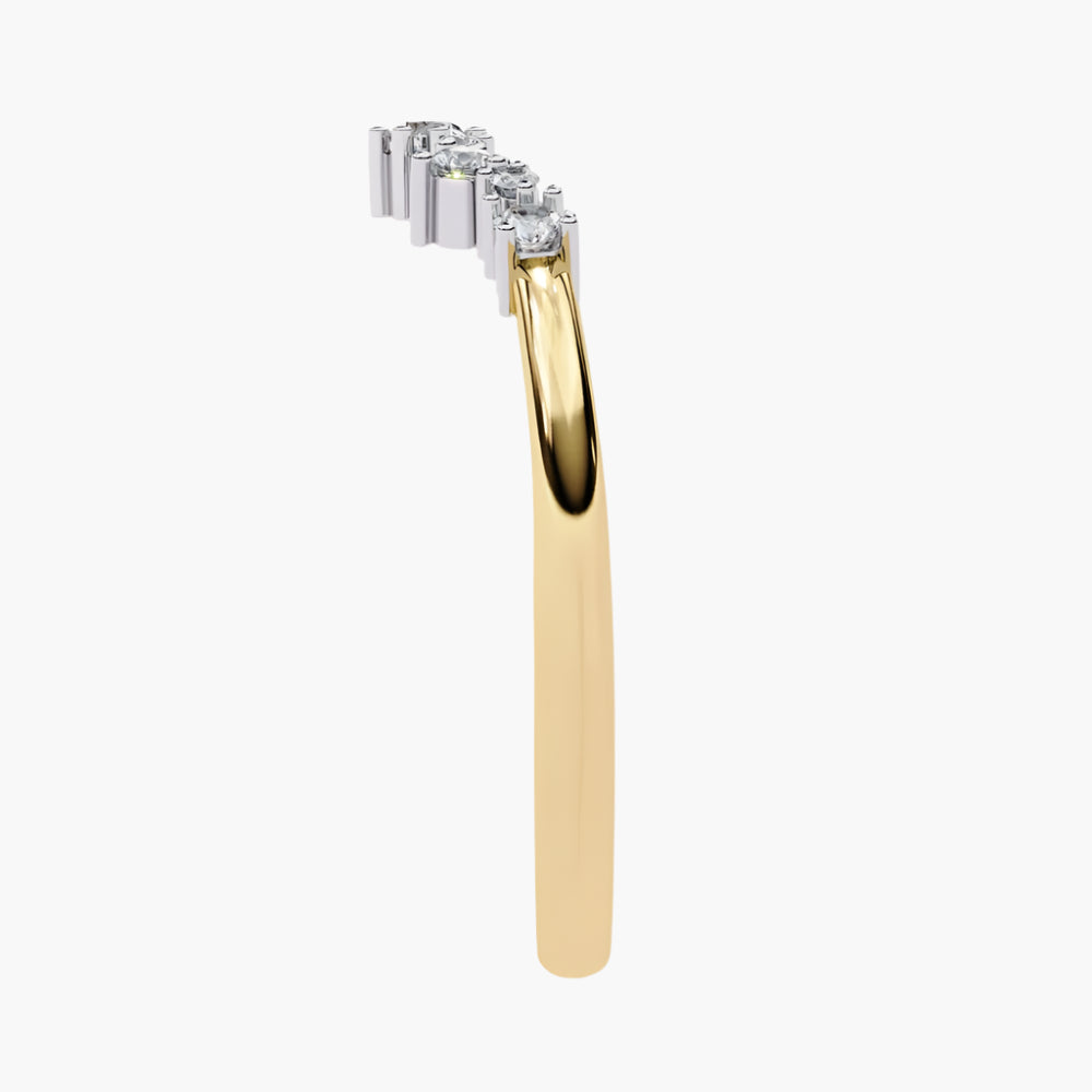 Tiara Natural Diamond Ring | Crown-Inspired | 14K Gold