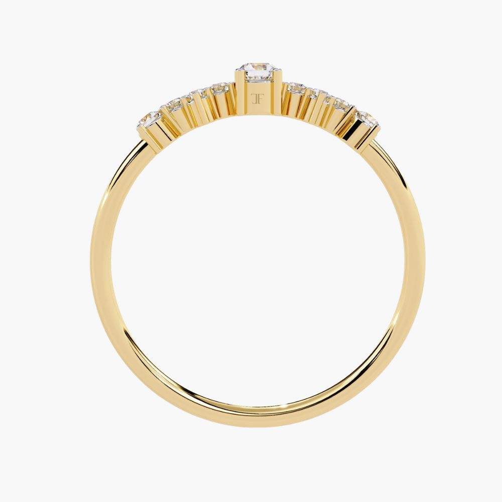 Multi Round Diamond Wedding Band | Natural Diamonds | 14K Gold