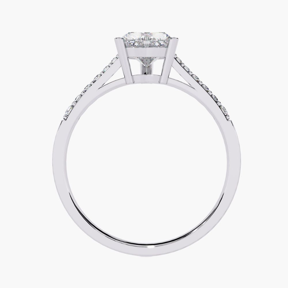 Heart Ring | Natural Diamond Promise Ring | 14K Gold