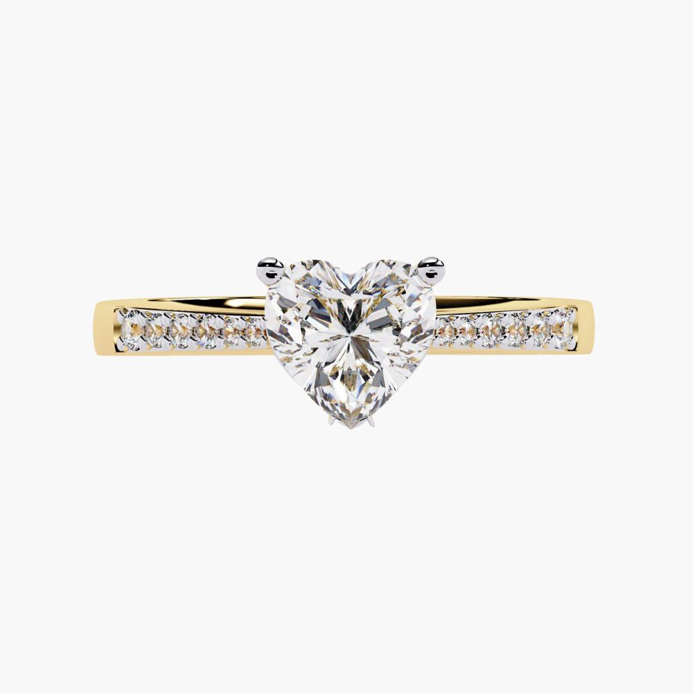 Heart Ring | Lab Grown Diamond Promise Ring | 14K Gold