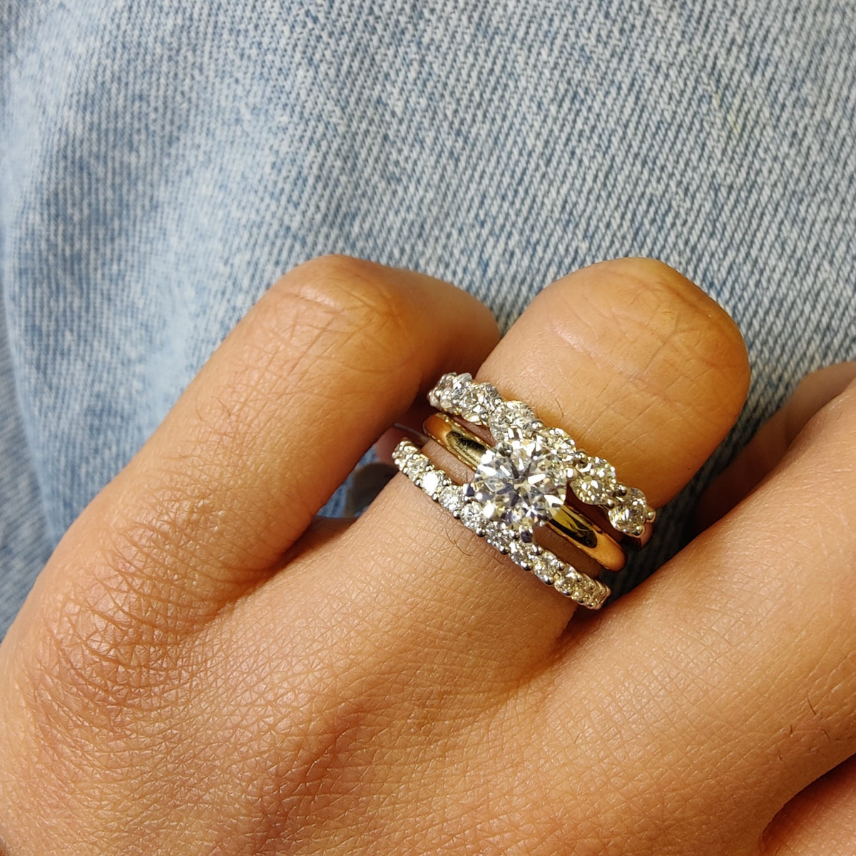 Promise Proposal Ring, Petite Minimalist Design Ring, 1 CT Lab Grown Diamond Lab Created Round Diamond Ring, 14K Solid Gold Comfort, dainty minimalist everyday ring chic classic stacking ring stackable ring