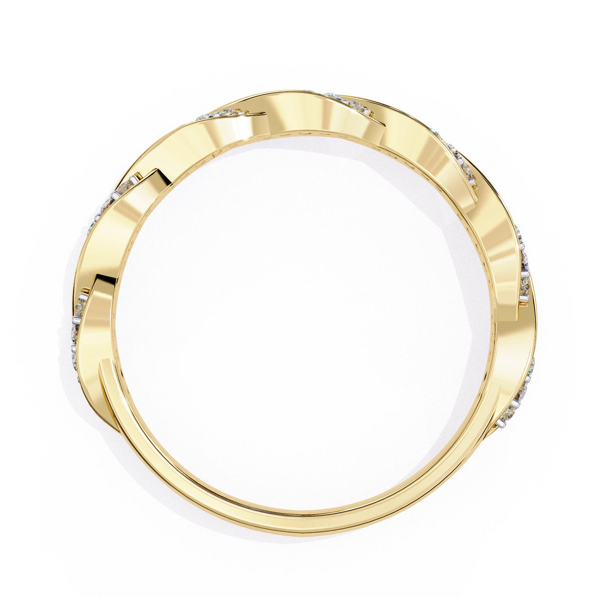 1/3 Ctw, 14K Solid Gold, Diamond Band, Vine Design, Twist Design, Wedding Band, Stacking Band, Round Brilliant Diamonds