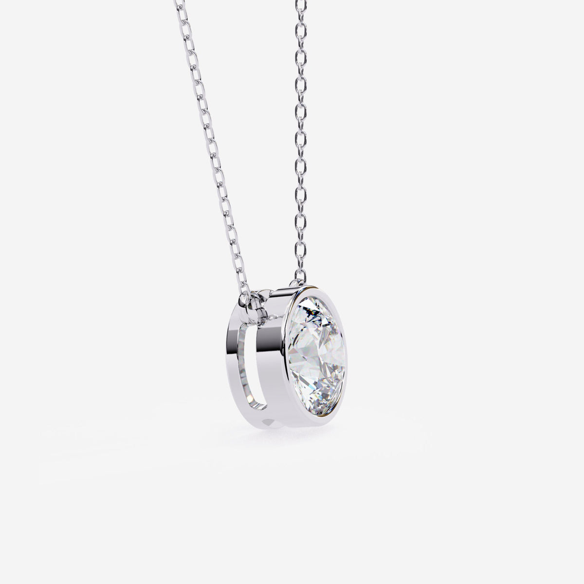 0.50 Ct Natural Diamond Necklace / 14K Solid Gold Diamond Pendant / Diamond Solitaire Necklace / 16-18 inch length / 1 mm Cable Chain