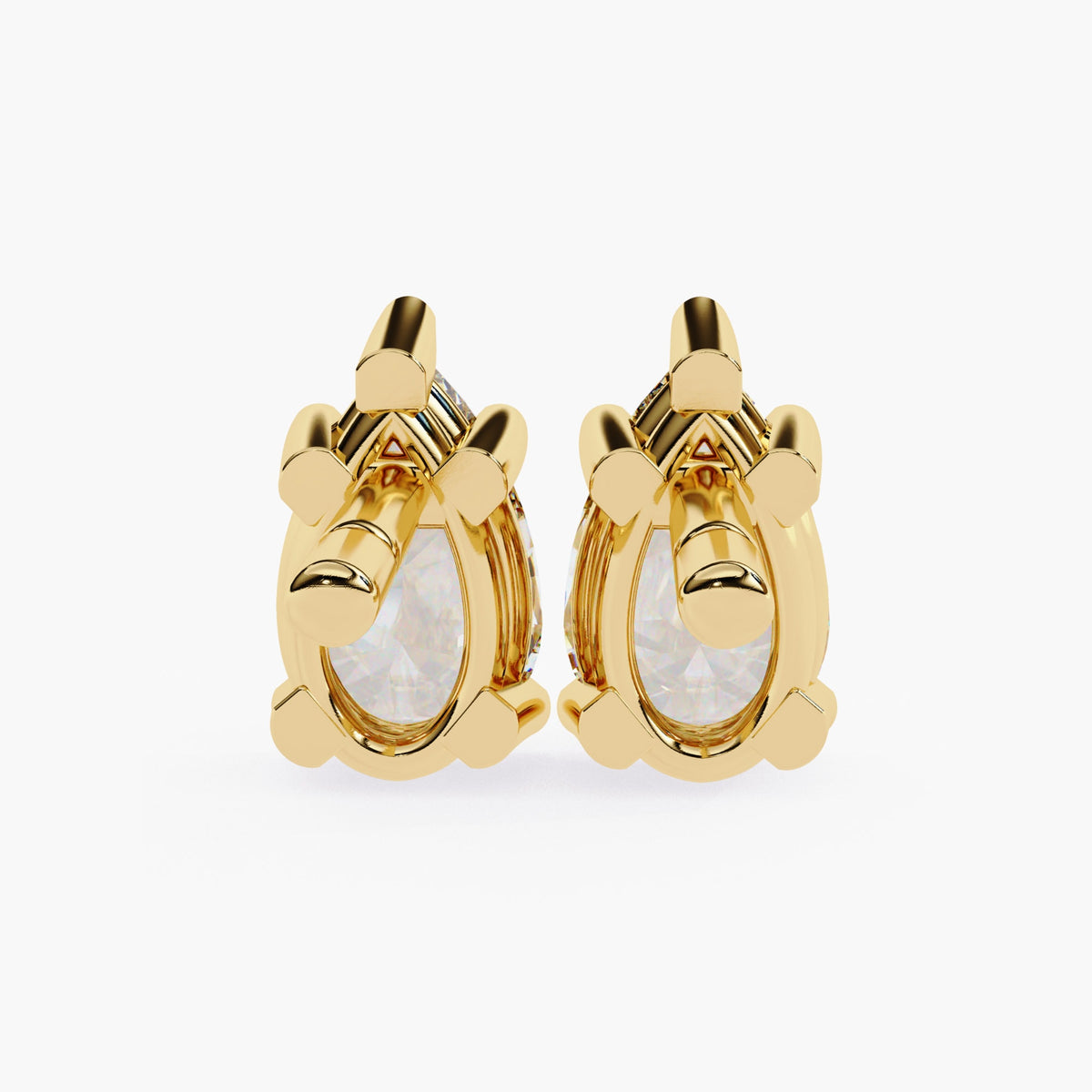 14K Gold Pear Lab Grown Diamond Stud Earrings, 0.50 CTW - 2 CTW