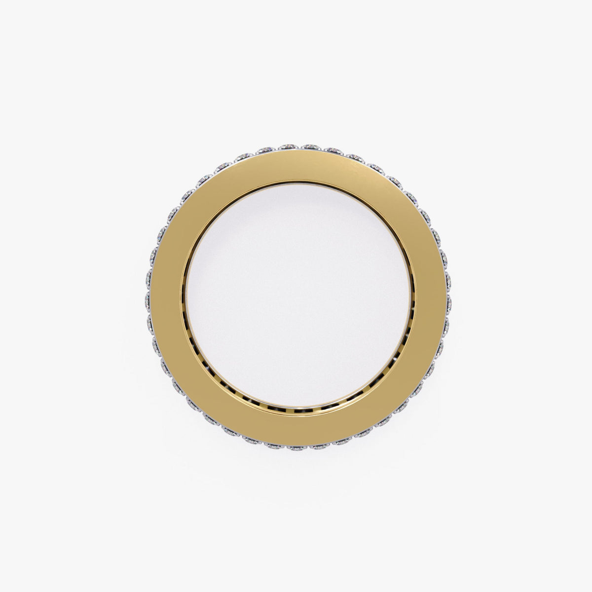 3.60 CT Baguette Round Natural Diamond Full Eternity 14k Gold Ring