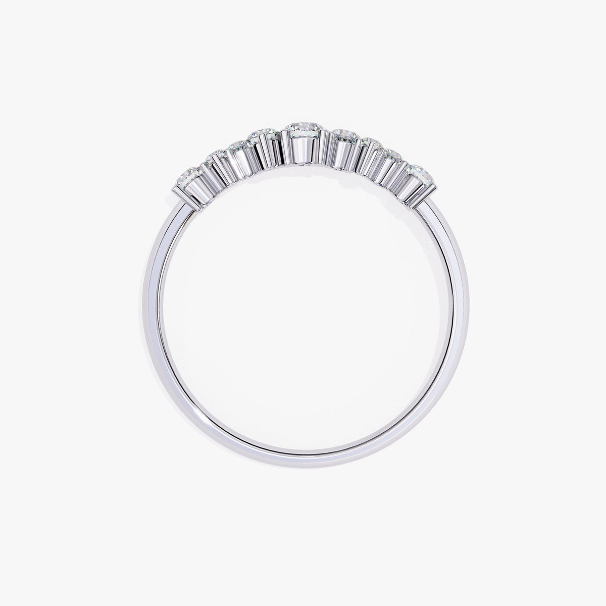 14k Gold Natural Diamond Cluster Ring: Prong Setting Wedding Band (0.60 Ct)