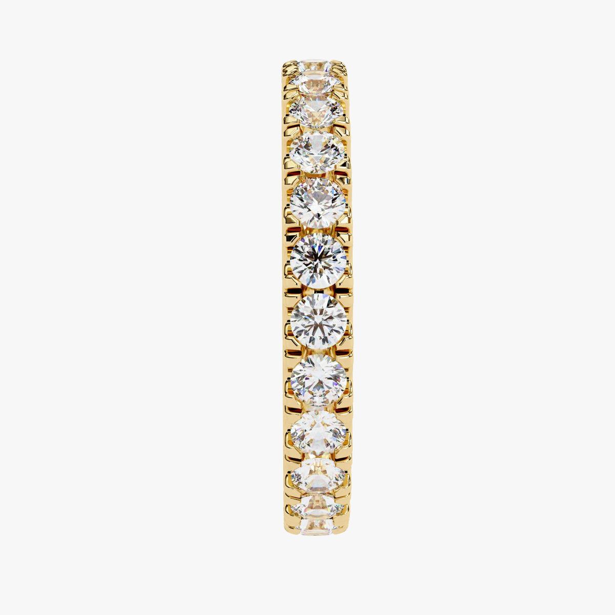 1.35 CT Diamond Eternity Band Ring: 14k Gold Anniversary Ring, 2.4MM