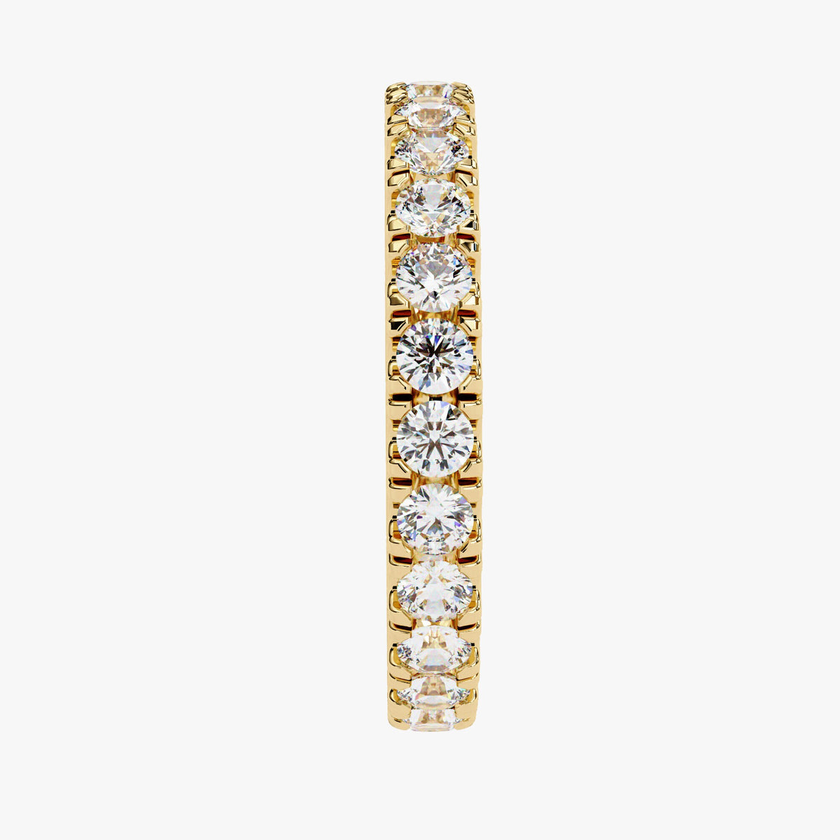 1.35 CT Lab Grown Diamond Eternity Band Ring - 14k Gold 2.4MM Milestone Anniversary Band