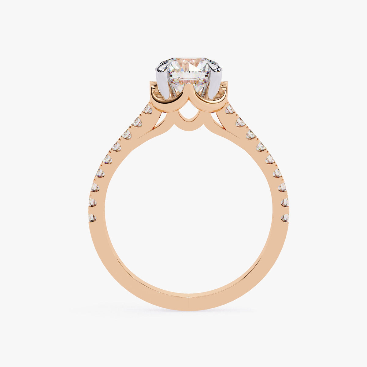 Vintage Hidden Halo Lab Grown Ladies Ring, Anniversary Gift, 1.25ct Round 7mm Lab Diamond Wedding Ring, Lab Created Diamond Engagement Ring