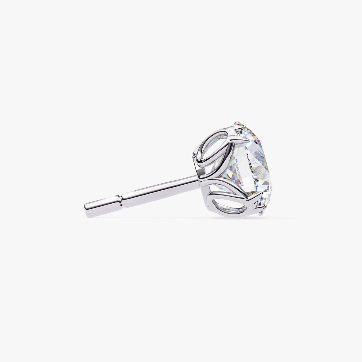 0.50 CTW Natural Diamond Studs: 14k Gold 8 Prong Vintage Inspired Stud Earrings