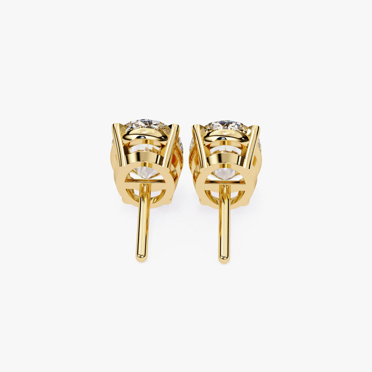 14K Gold Oval Lab Grown Diamond Stud Earrings, 0.50 CTW - 2 CTW