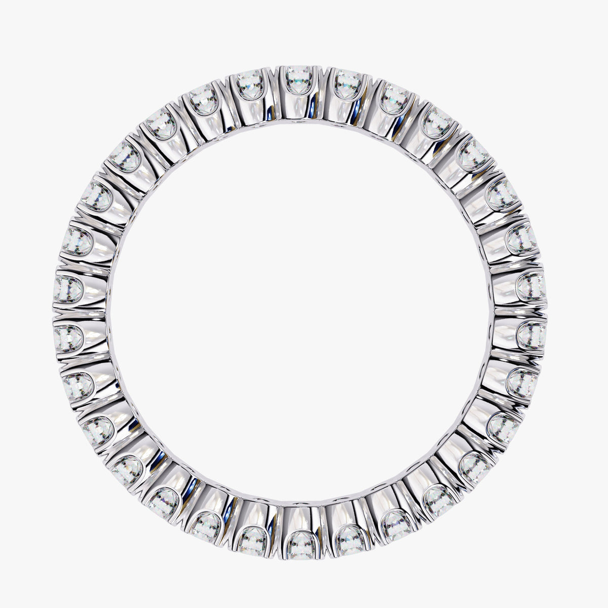 14K Gold Lab Grown Diamond Eternity Ring: 1 Ct Round Anniversary Band
