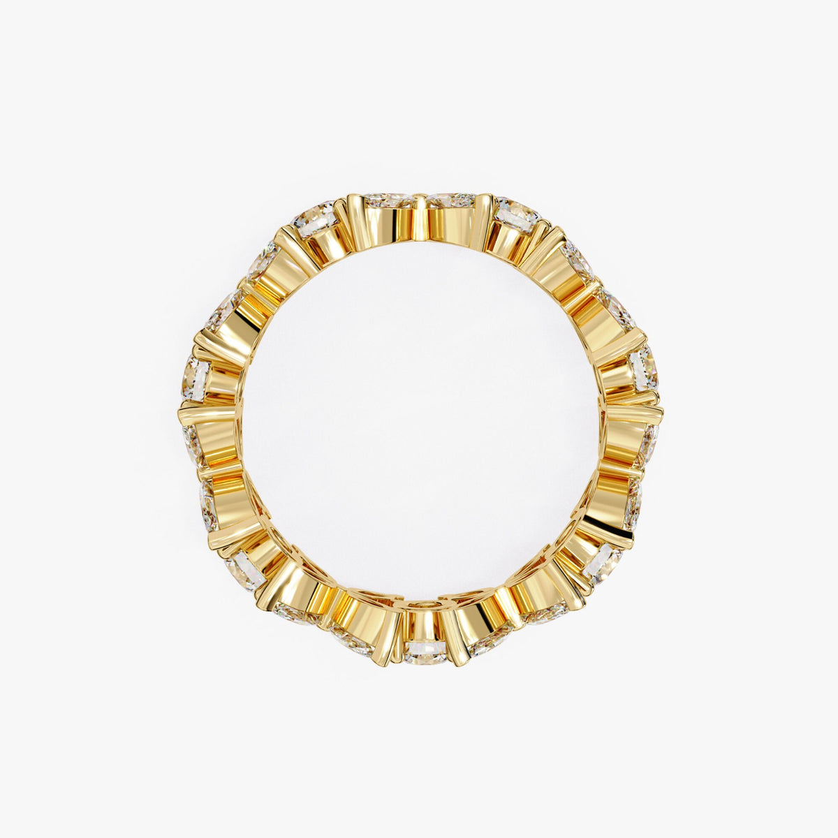 Marquise & Round Diamond Flower Ring Full Eternity Band Ring Natural Diamond Ring 14K Gold Solid Metal Floral Ring for Anniversary Ring