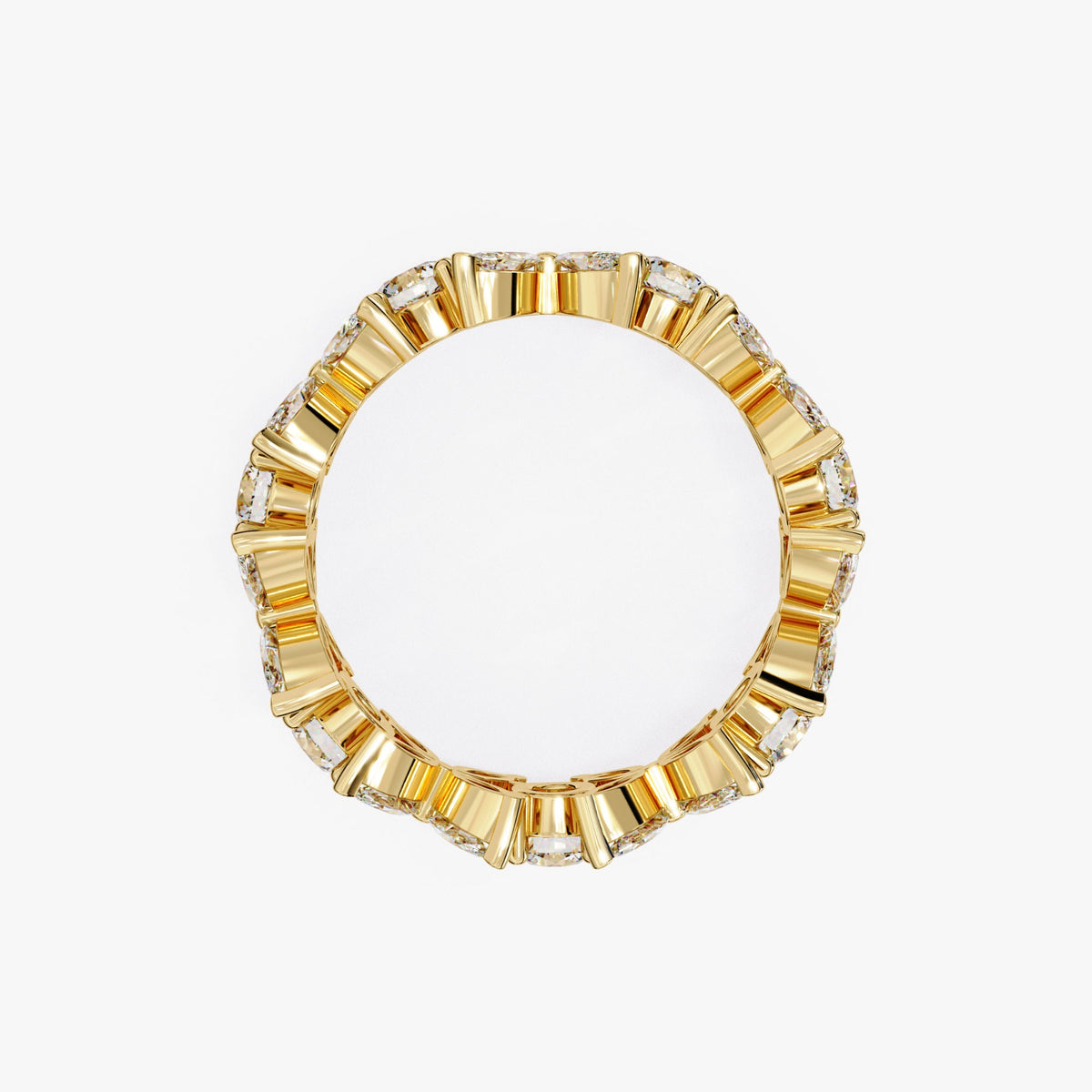 Marquise & Round Diamond Flower Ring Full Eternity Band Ring Lab Grown Diamond Ring 14K Gold Solid Metal Floral Ring for Anniversary Ring