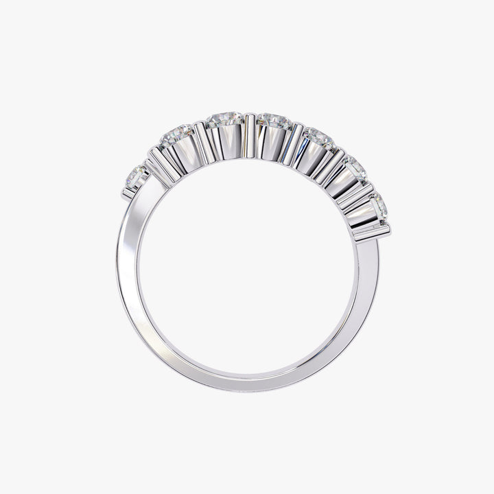 1.30 Ct Lab Grown Diamond Spiral Ring: 14K Gold Open Cuff