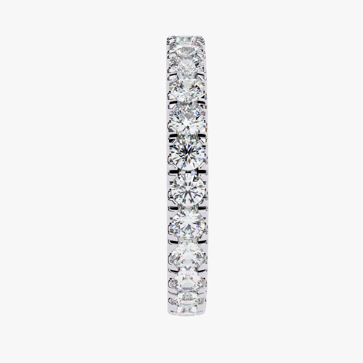1.35 CT Diamond Eternity Band Ring: 14k Gold Anniversary Ring, 2.4MM