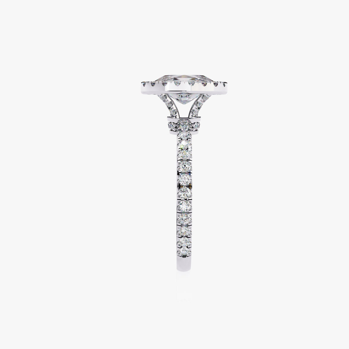 1.8 Ct Oval Lab Grown Diamond Engagement Ring, 14k Real Gold Promise Ring, Half Eternity Band Ring, Solitaire Ring, Proposal Engraved Ring