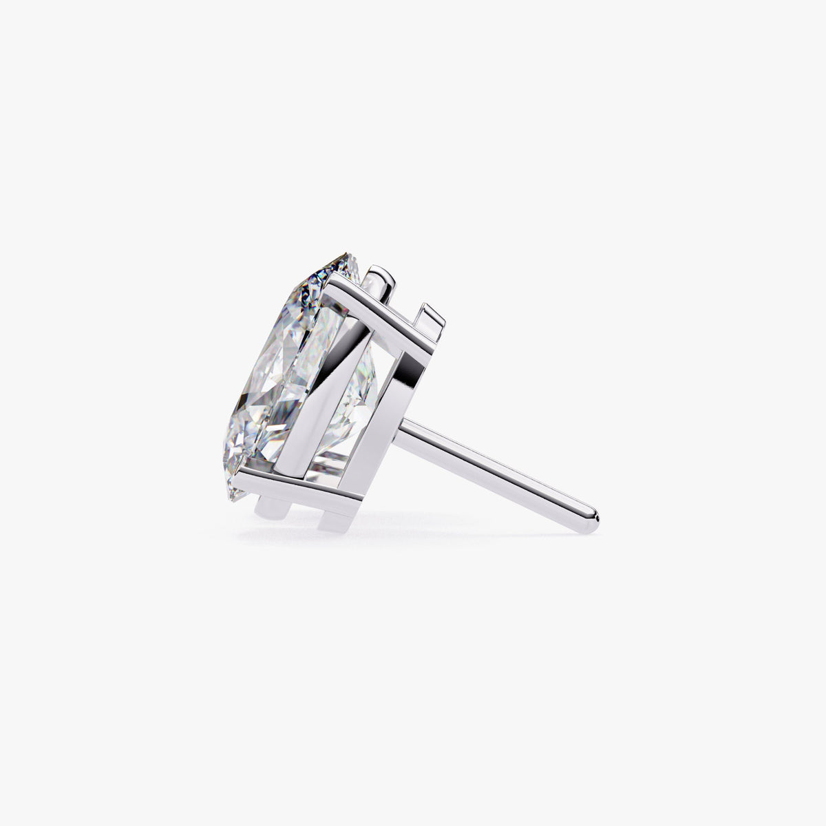 14K Gold Oval Diamond Stud Earrings: 0.50/1 CTW Natural Diamond