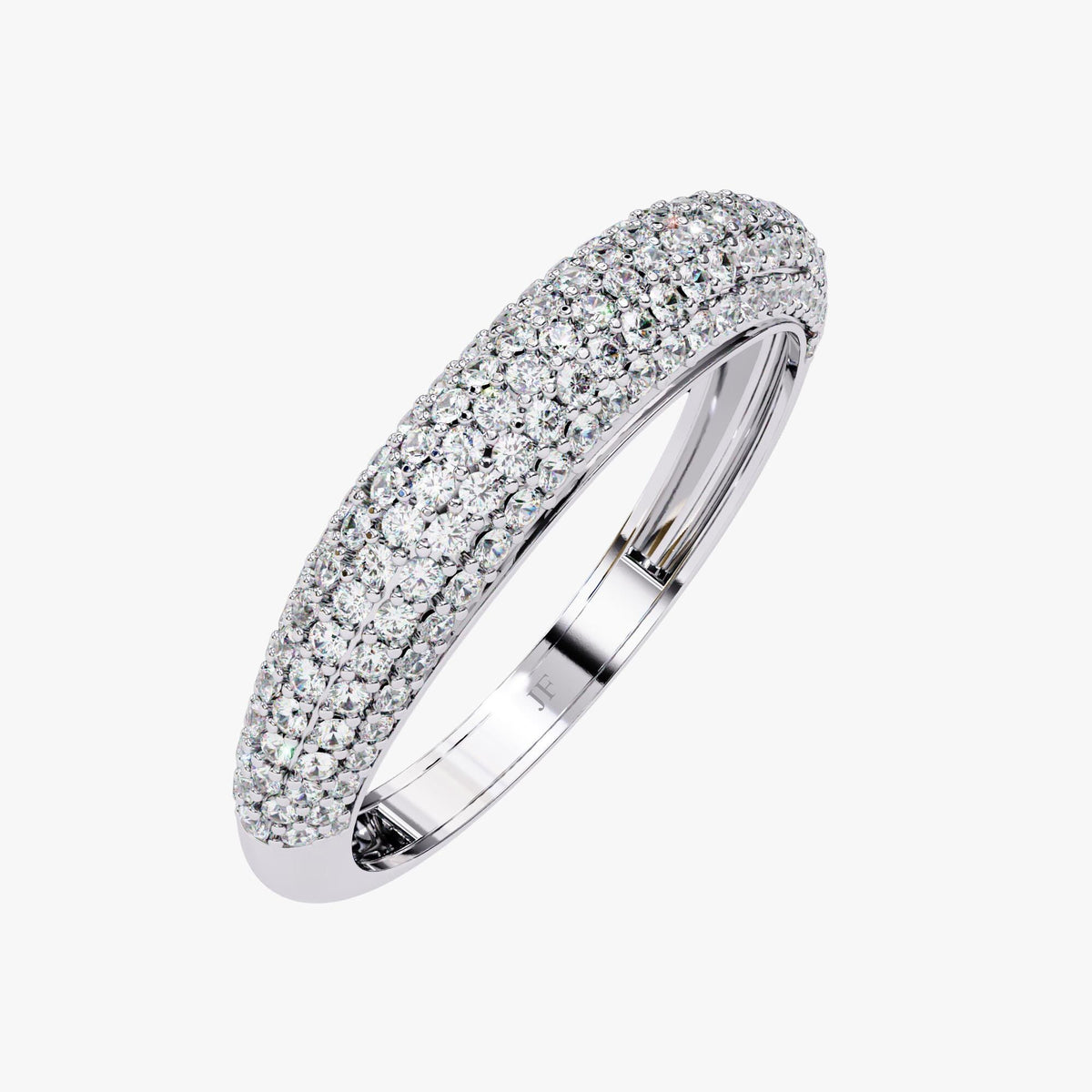Dainty Dome Ring 14K Solid Gold Pave Dome Ring Minimalist Ring Micro Pave Diamond Ring Mother's Day Gift Valentine's Day Gif