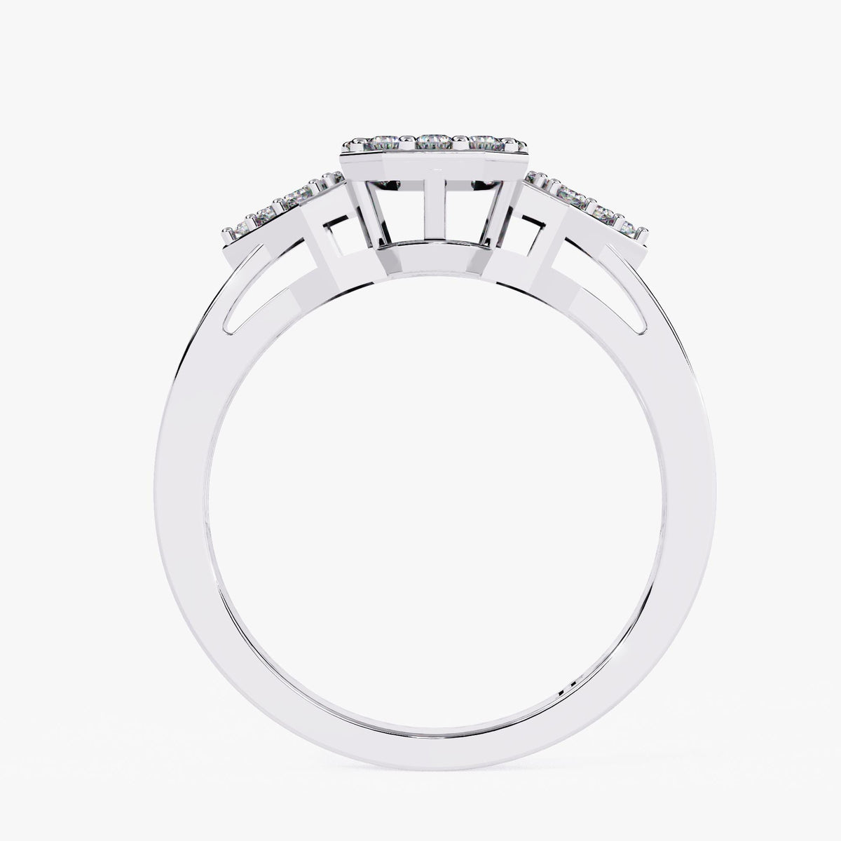 14K Solid Gold Diamond Signet Ring, Pinky Ring, Pave Diamond Ring, Statement Jewelry, Gift for Her