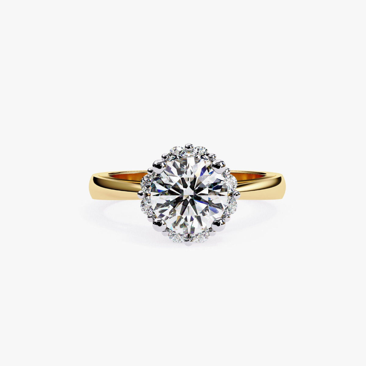 1.15 CTW Lab Grown Diamond Engagement Ring: 14k Gold Solitaire