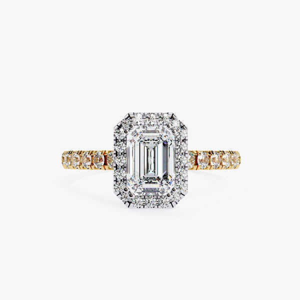 1.80 Ct Diamond Ring, 14K Diamond Ring, Lab Grown Diamond Ring, Emerald Diamond Ring, 14K Solid Gold Diamond Ring Emerald Cut Diamond Ring