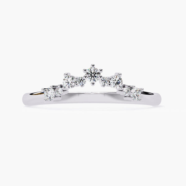 14K Gold Natural Diamond Tiara Enhancer Ring, 0.25 CTW