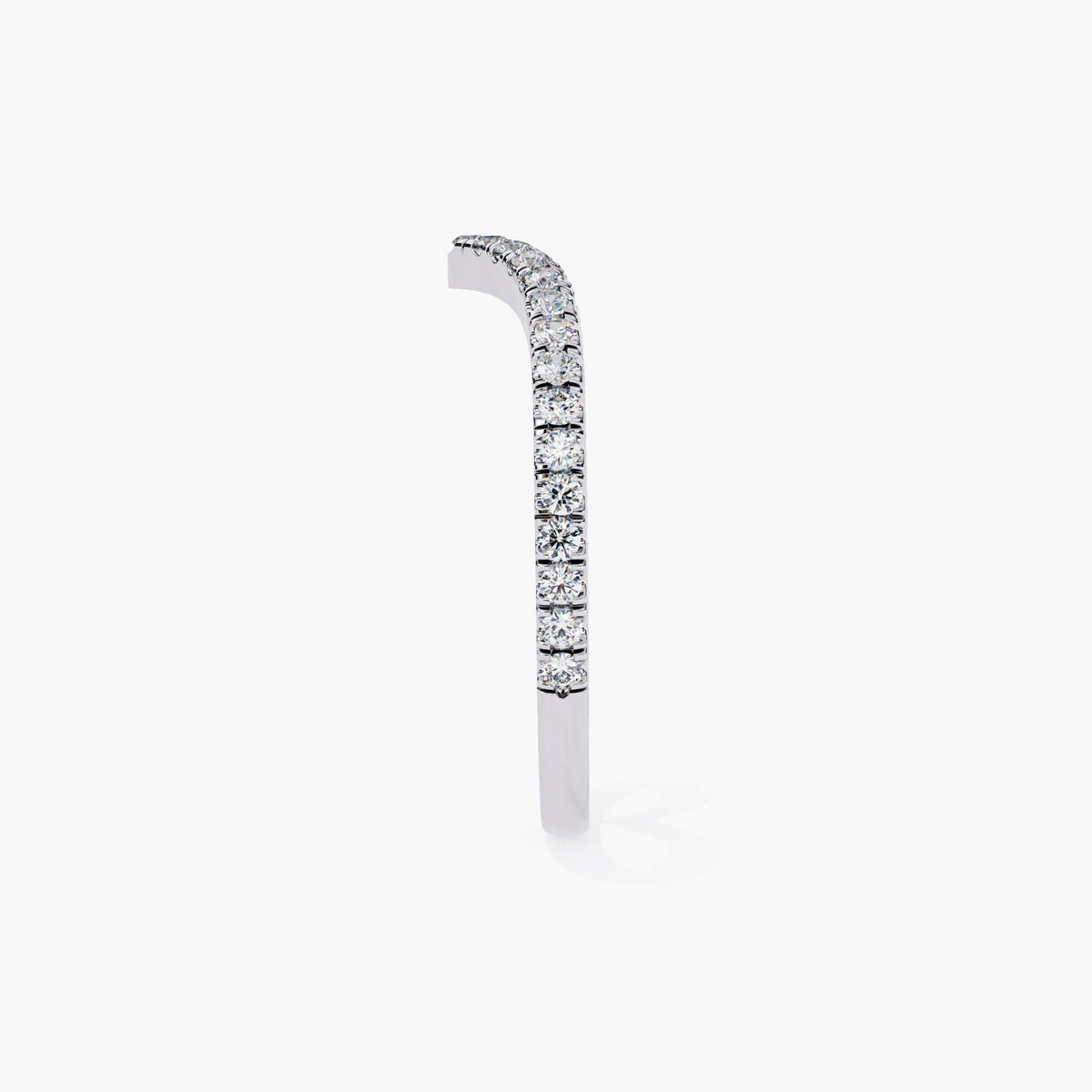 V Shaped Lab Grown Diamond Ring Enhancer, 14k Gold Nesting Crown Ring, Chevron Tiara Ring, Curved Wedding Band Ring Stacker, Contour Ring