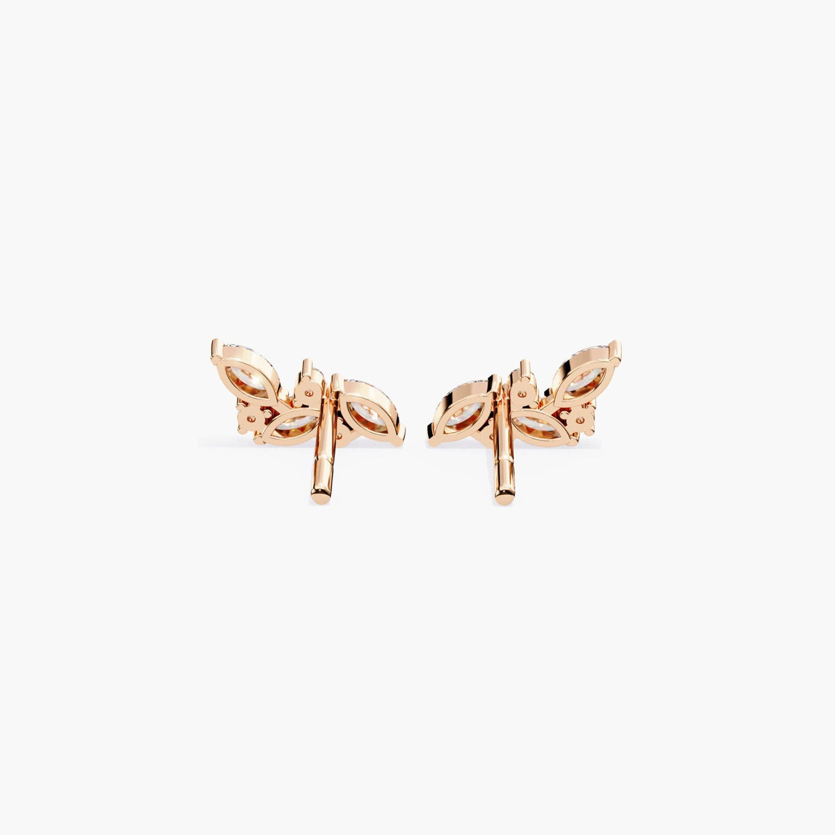 Cluster Elegant Wedding Bridal Lab Grown Diamond Earring, 14k Gold Jewelry Bridesmaid Gift Pageant Round Oval Cut Multistone Unique Earring