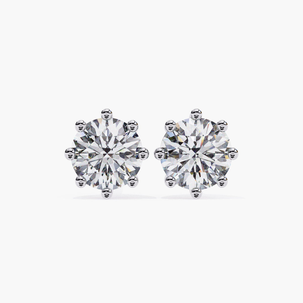 Dainty Solitaire Lab Grown Diamond Stud Earrings, 14k Minimalist Gold Studs, Simple Tiny Round Studs Prong Earrings, Bridal Wedding Jewelry
