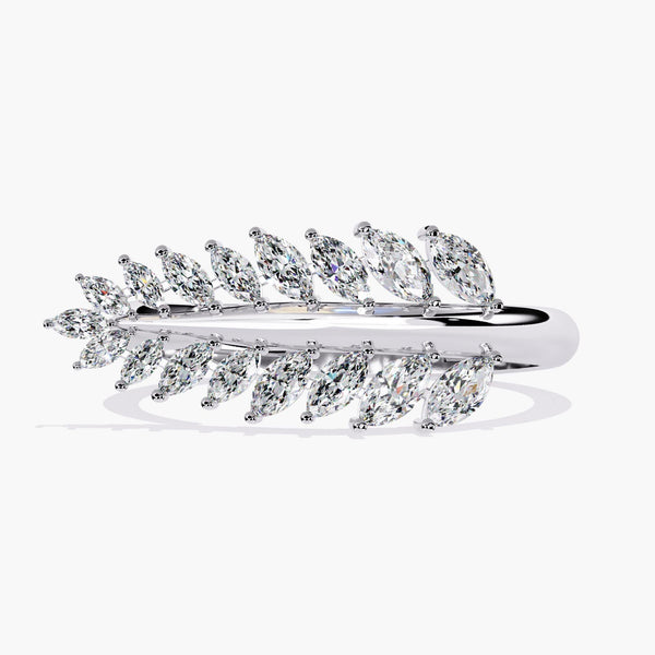 Diamond Leaf Ring Olive Branch Engagement Ring Nature Inspired Leafy Ring For Women Vine Ring Leaf Twig Wedding Ring Woman Anniversary Ring
