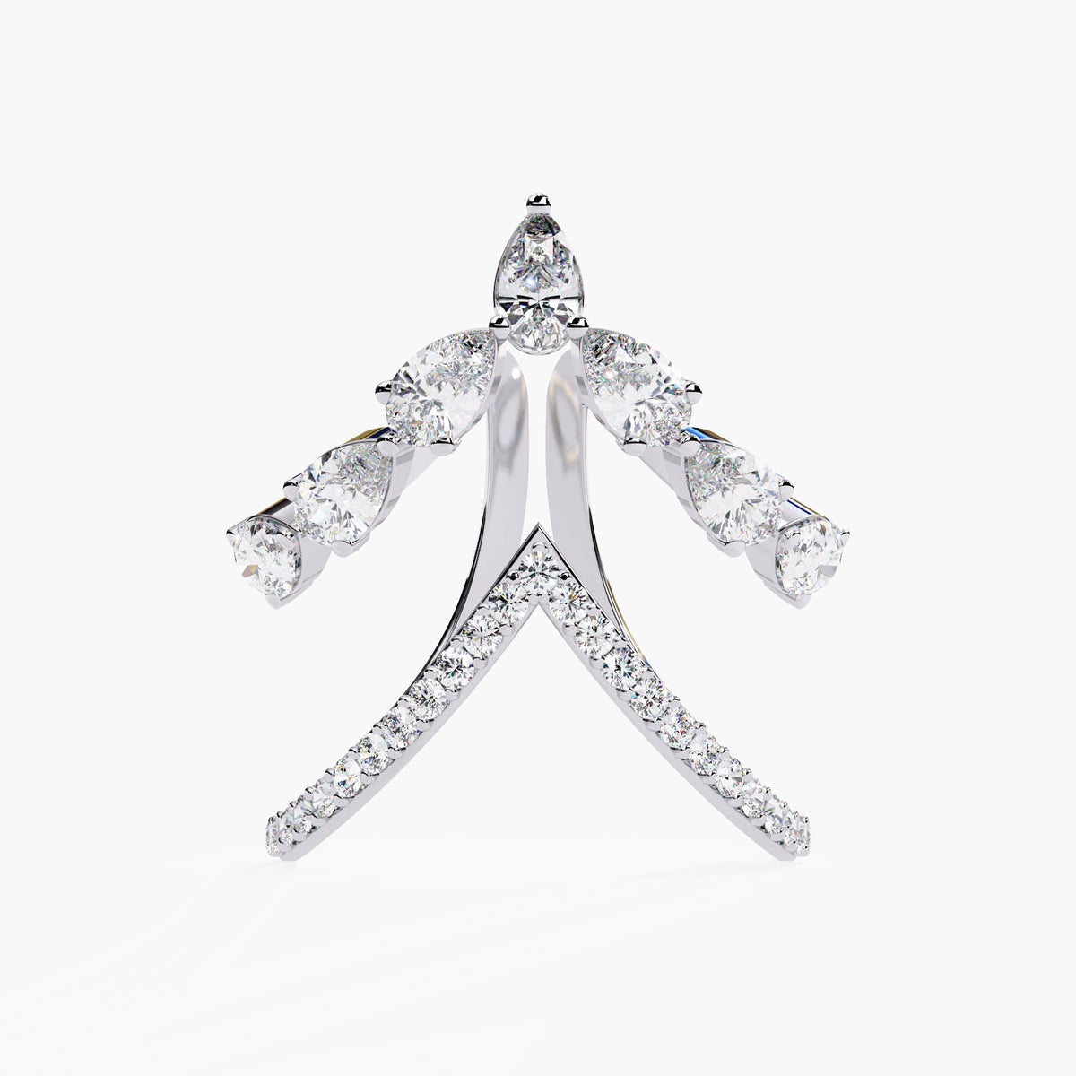 Here’s V Shape Simulated Diamond Engagement Ring Set. As a 14K Solid Real Gold Cz Double Curved Nesting Wedding Band in a beautifully braided v shaped ring gold, adding sophistication and sparkle to any outfit.