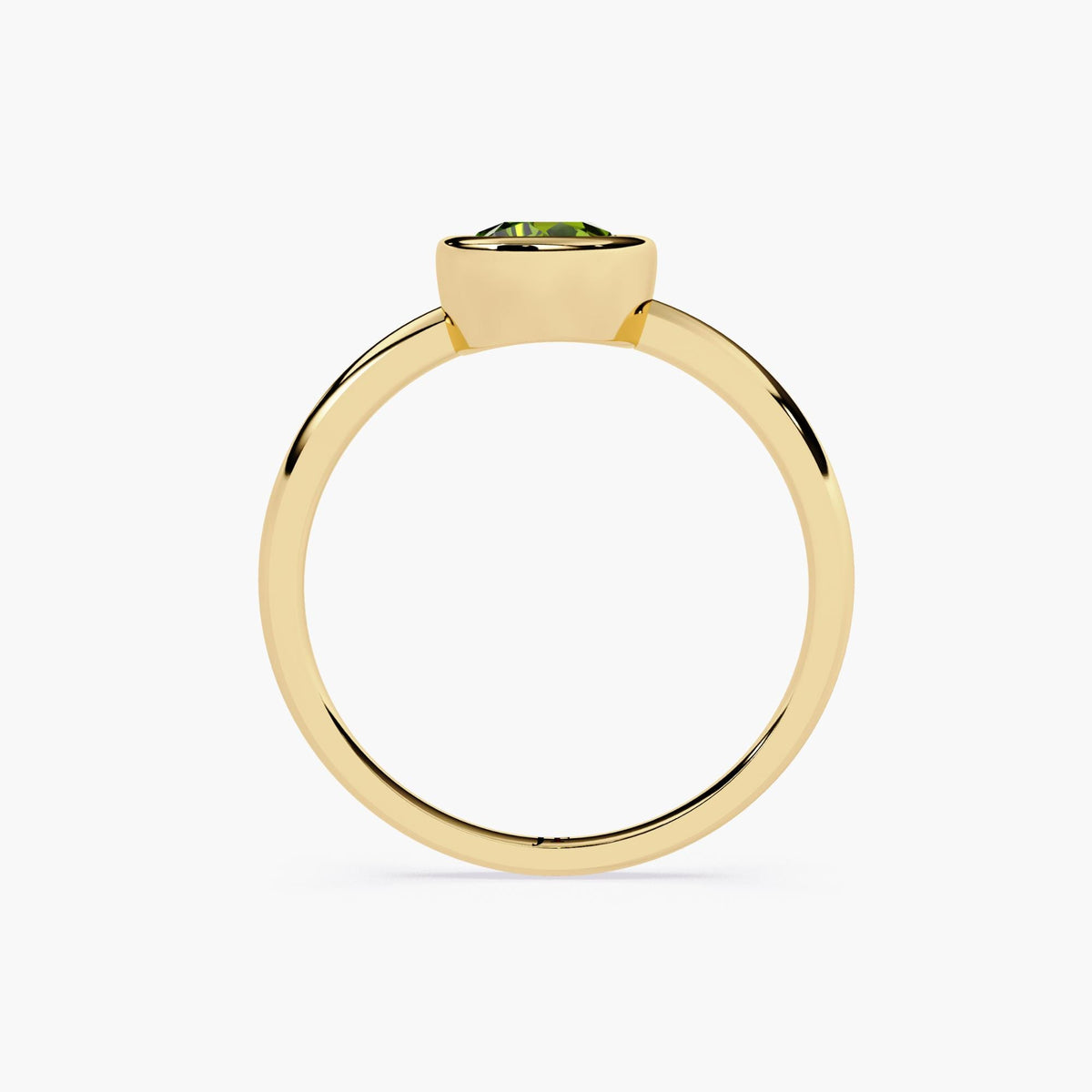 1 Ct Fancy Green Pear Lab Grown Diamond 14K Gold Tilted Pear Ring Twisted Solitaire Ring Pear Bezel Diamond Ring Statement Fine Jewelry