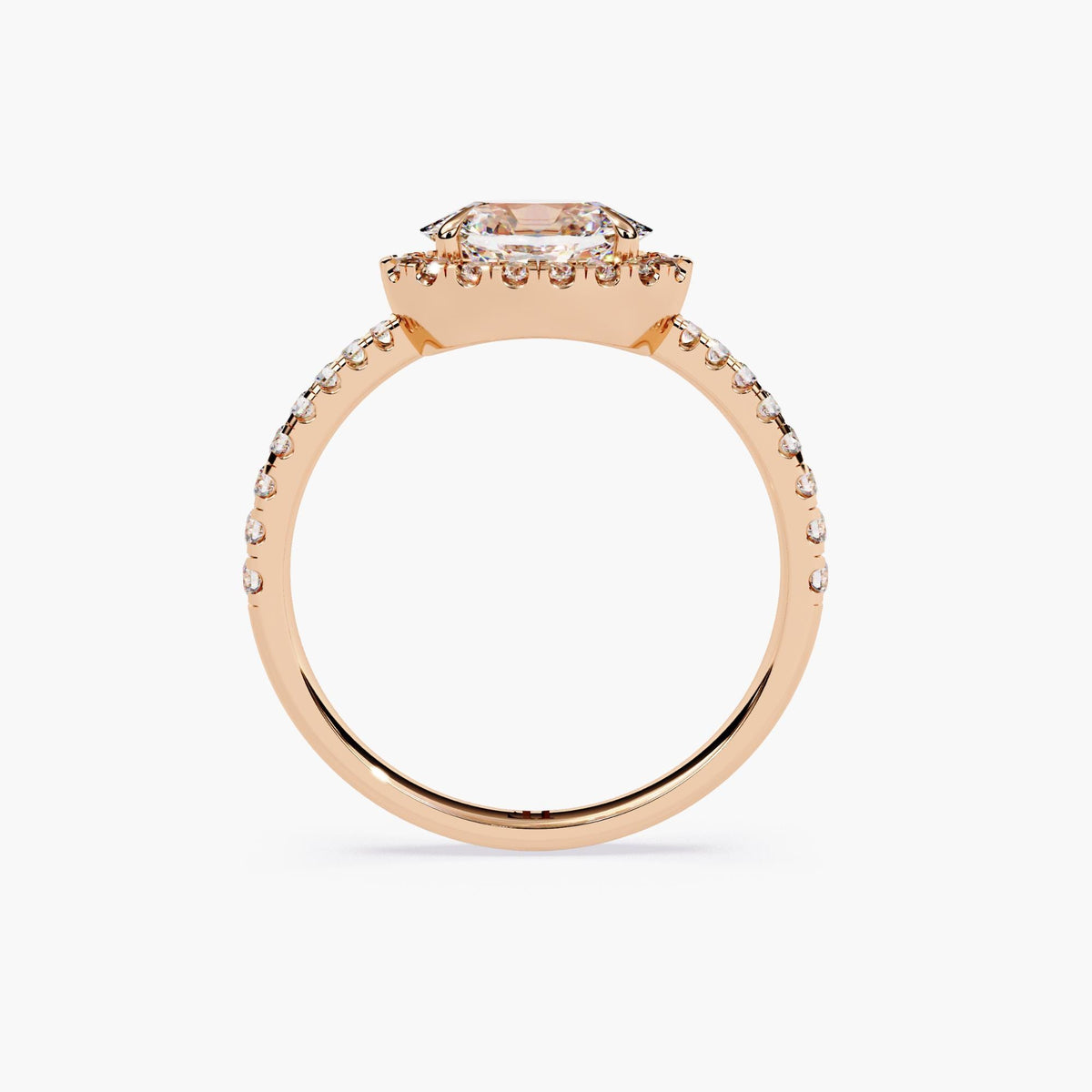 Premium Engagement Collection Diamond Halo Ring East West Setting Modern Design Yellow Gold Band Perfect Proposal Piece Wedding Essential Beautiful Oval Stone Details Elegant Bridal Style Unique Forever Symbol Statement