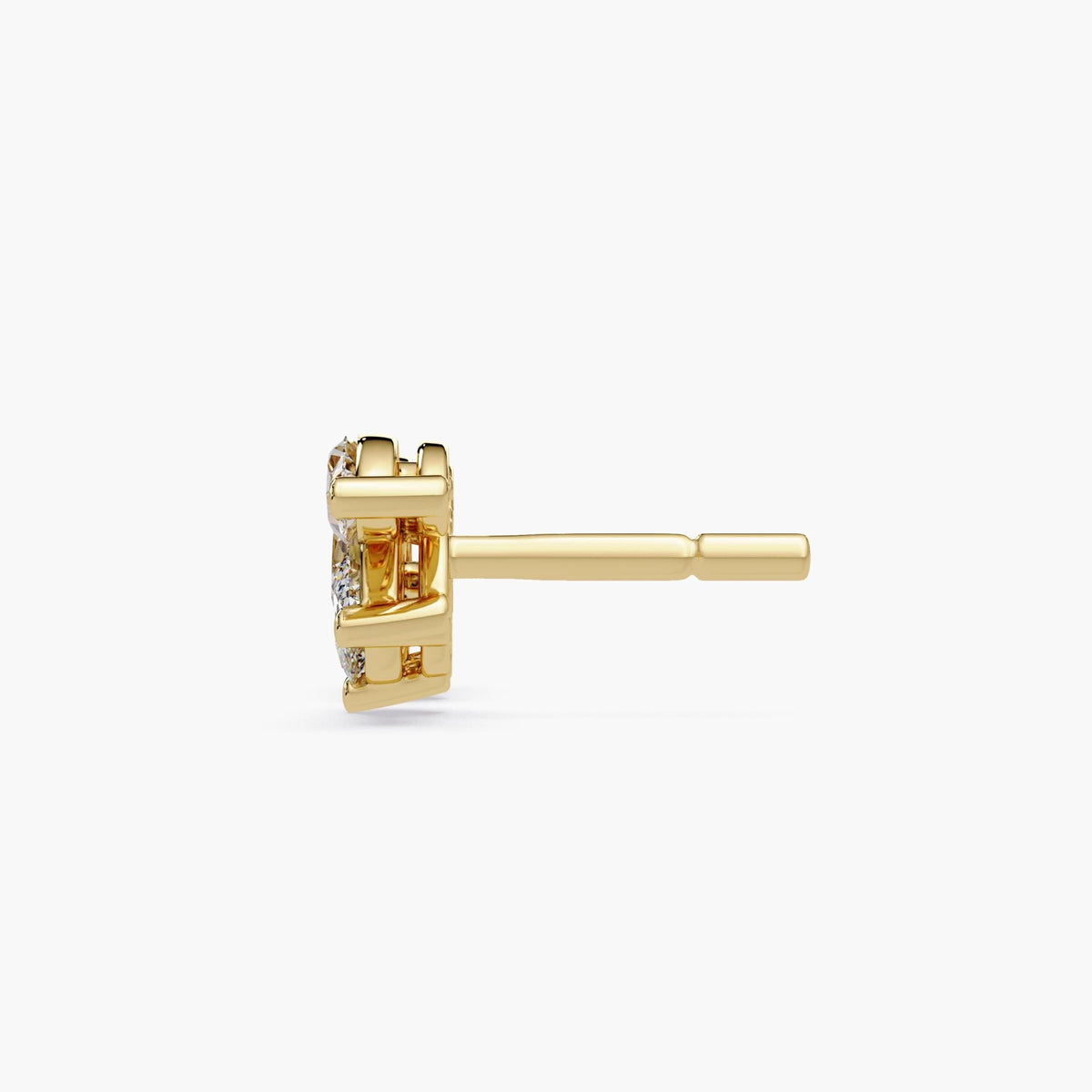 14K Gold Lab Grown Diamond Ear Climber Earrings, 1.00 CTW, Pushback
