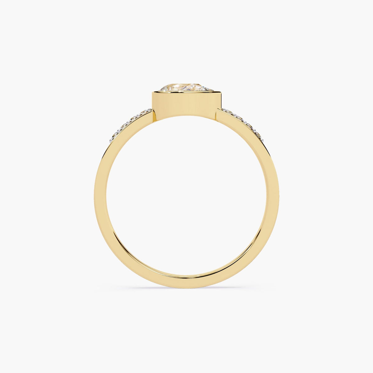 14k Gold Pear Diamond Ring | Dainty Minimalist East West Bezel Ring | Everyday Wear Jewelry | Stackable Engagement Ring | Gift for Her